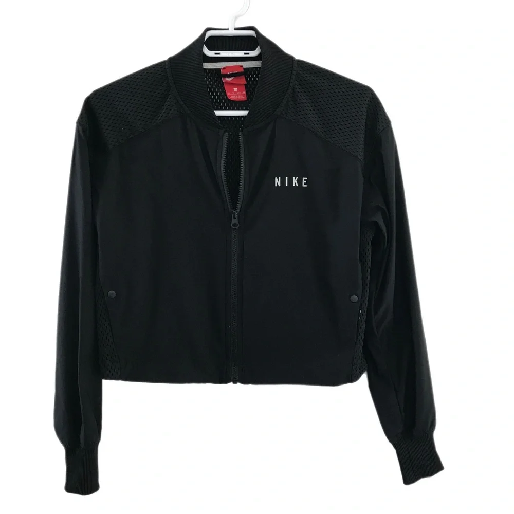Nike Black Mesh Bomber Jacket - Picture 2 of 7